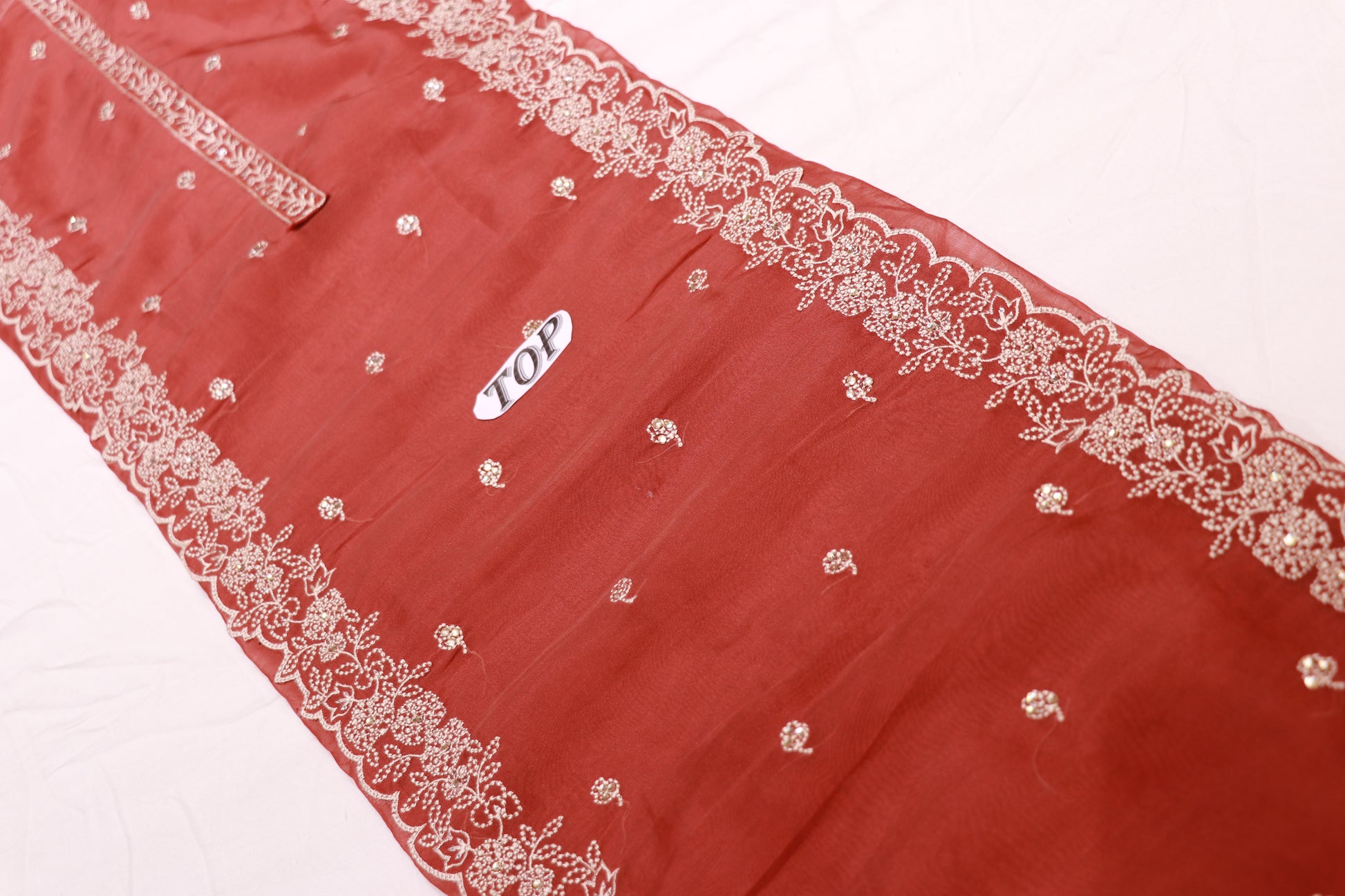 Salwar  Material Organza Brown Colour - Vaishali Silks