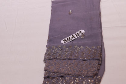 Salwar  Material Tissue White with  Lavender  Colour - Vaishali Silks