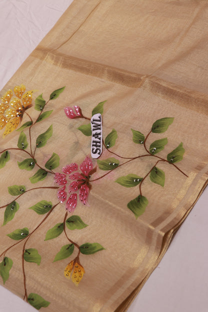 Salwar  Material Tissue Half White Colour - Vaishali Silks