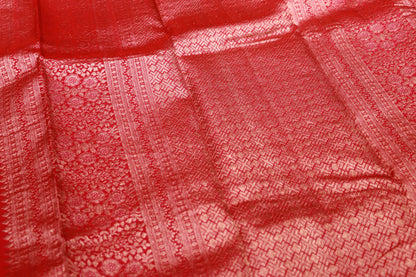 Pure Silk Saree  Dark Pink Colour - Vaishali Silks