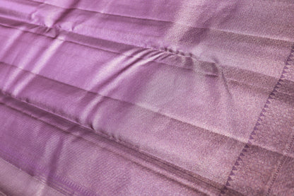 Pure Silk Saree   Gray  With Purpal  Colour - Vaishali Silks