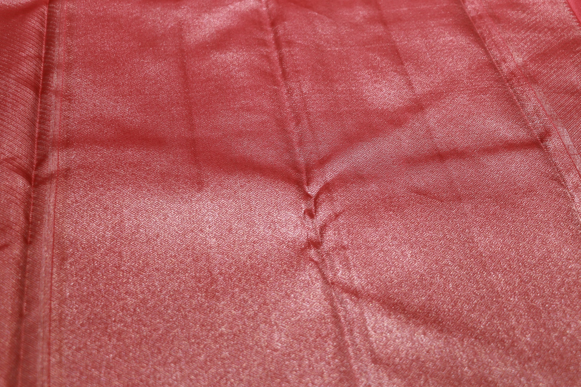 Pure Silk Saree  Light Orange With  Pink Colour - Vaishali Silks