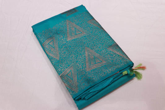 Pure Silk Saree  Blue Colour - Vaishali Silks