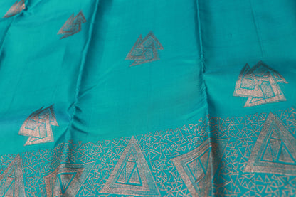 Pure Silk Saree  Blue Colour - Vaishali Silks