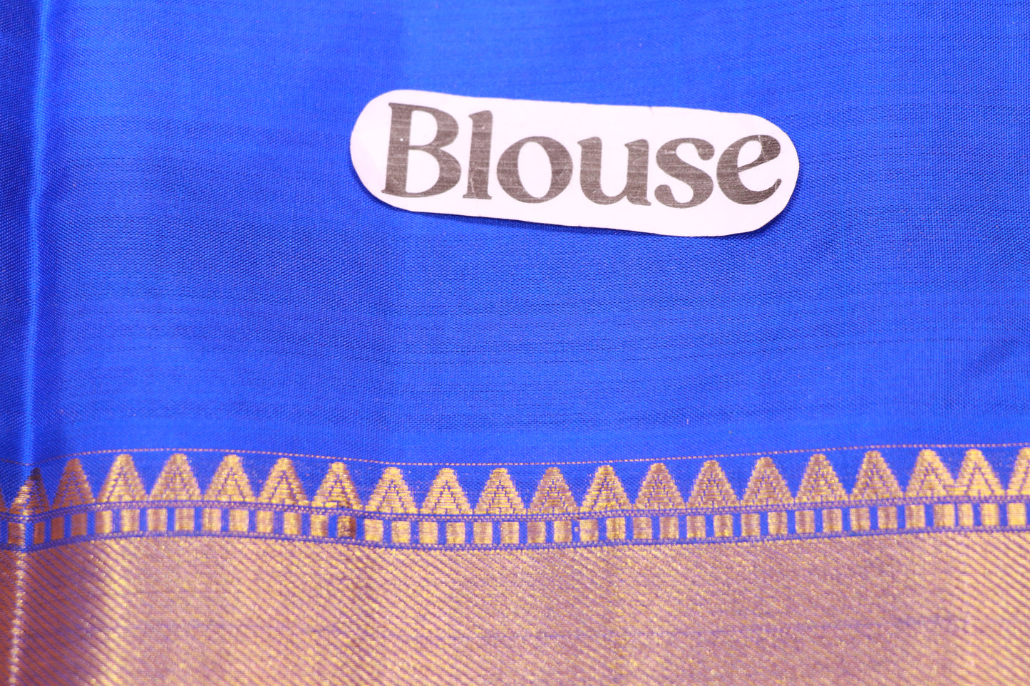Pure Silk Saree  Yellow with  Blue Colour - Vaishali Silks