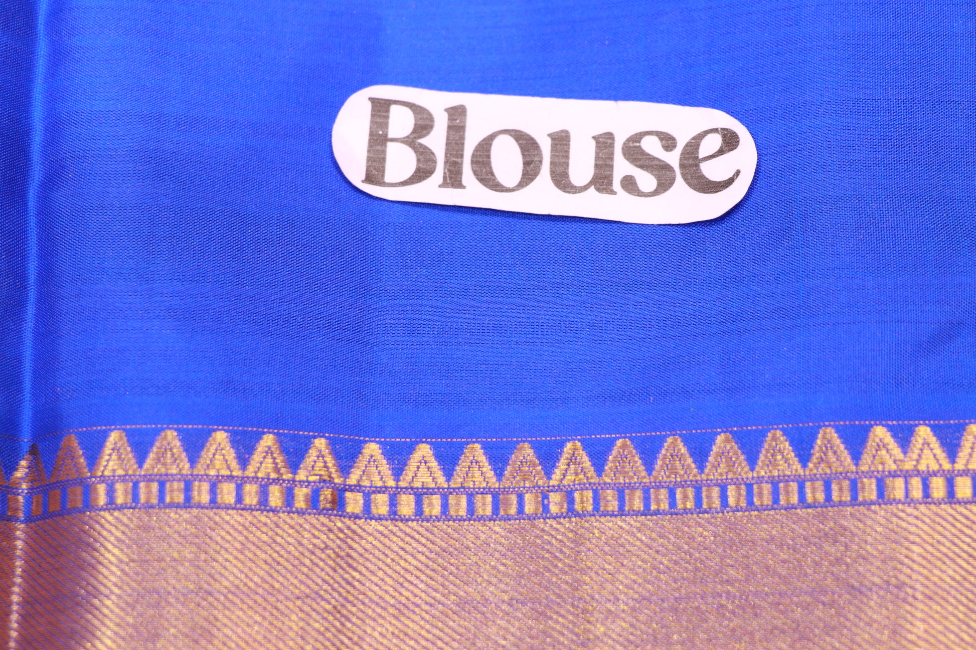 Pure Silk Saree  Yellow with  Blue Colour - Vaishali Silks