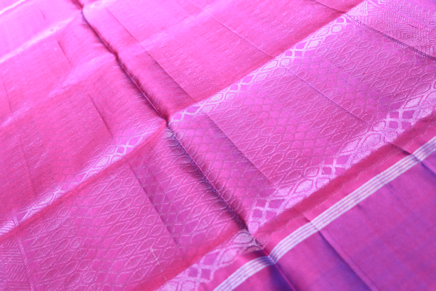 Pure Silk Saree  Blue With Violet Colour - Vaishali Silks