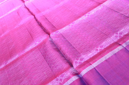 Pure Silk Saree  Blue With Violet Colour - Vaishali Silks