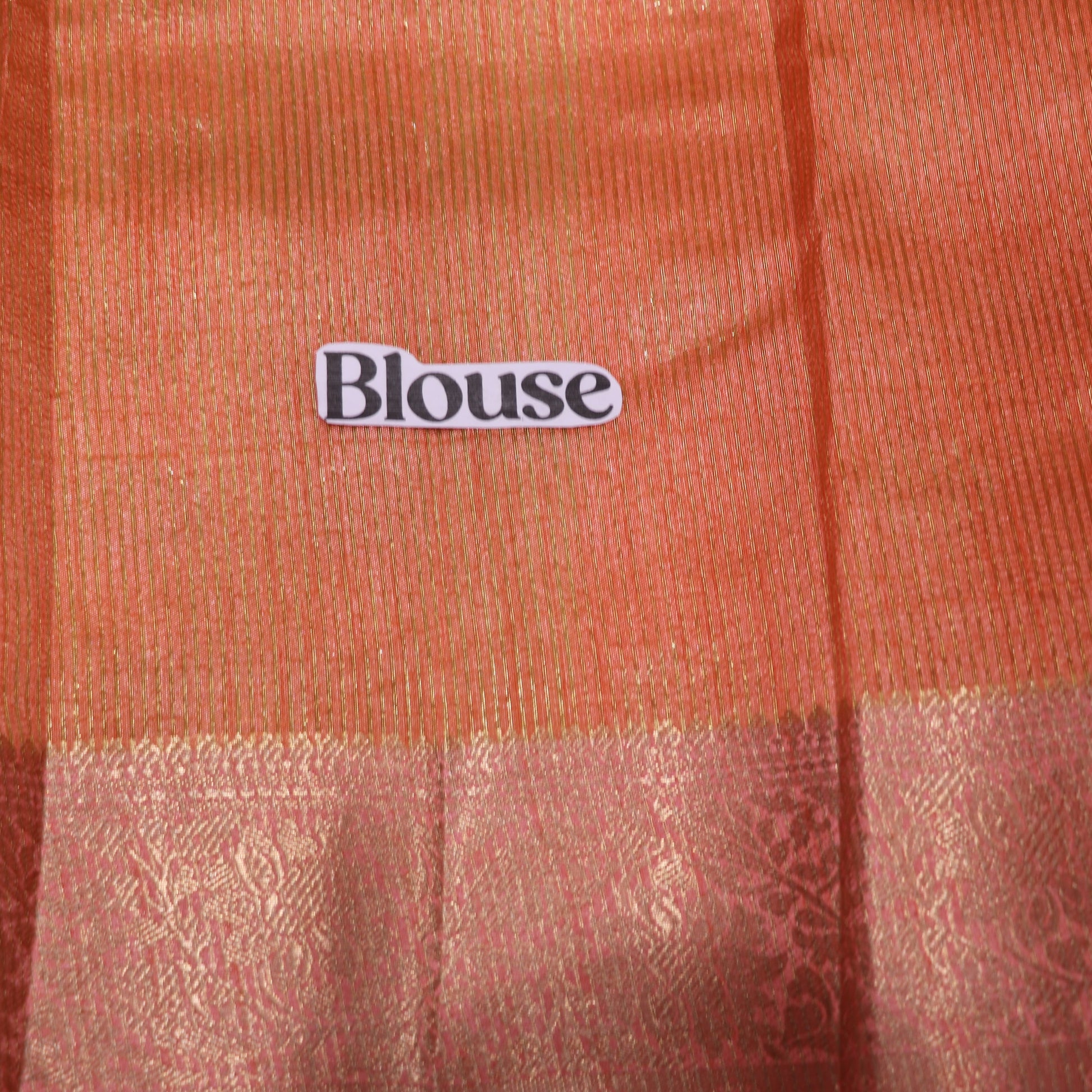 Fancy Saree Orange With  Peach Colur - Vaishali Silks