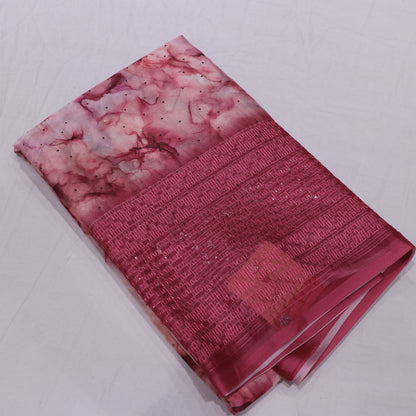 Fancy Saree Peach Colour - Vaishali Silks