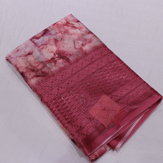 Fancy Saree Peach Colour - Vaishali Silks