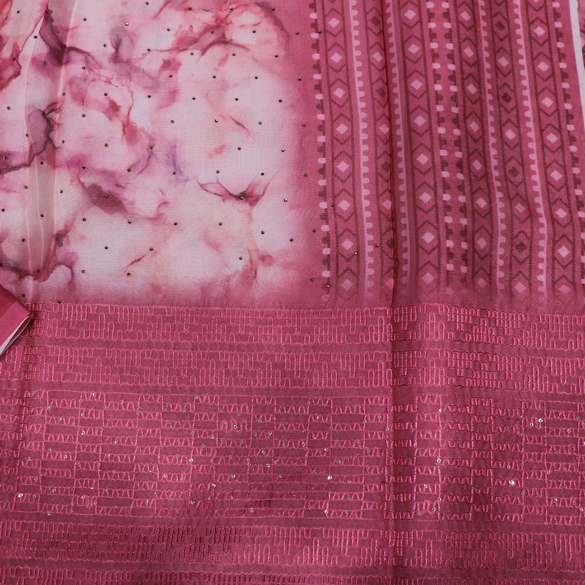 Fancy Saree Peach Colour - Vaishali Silks