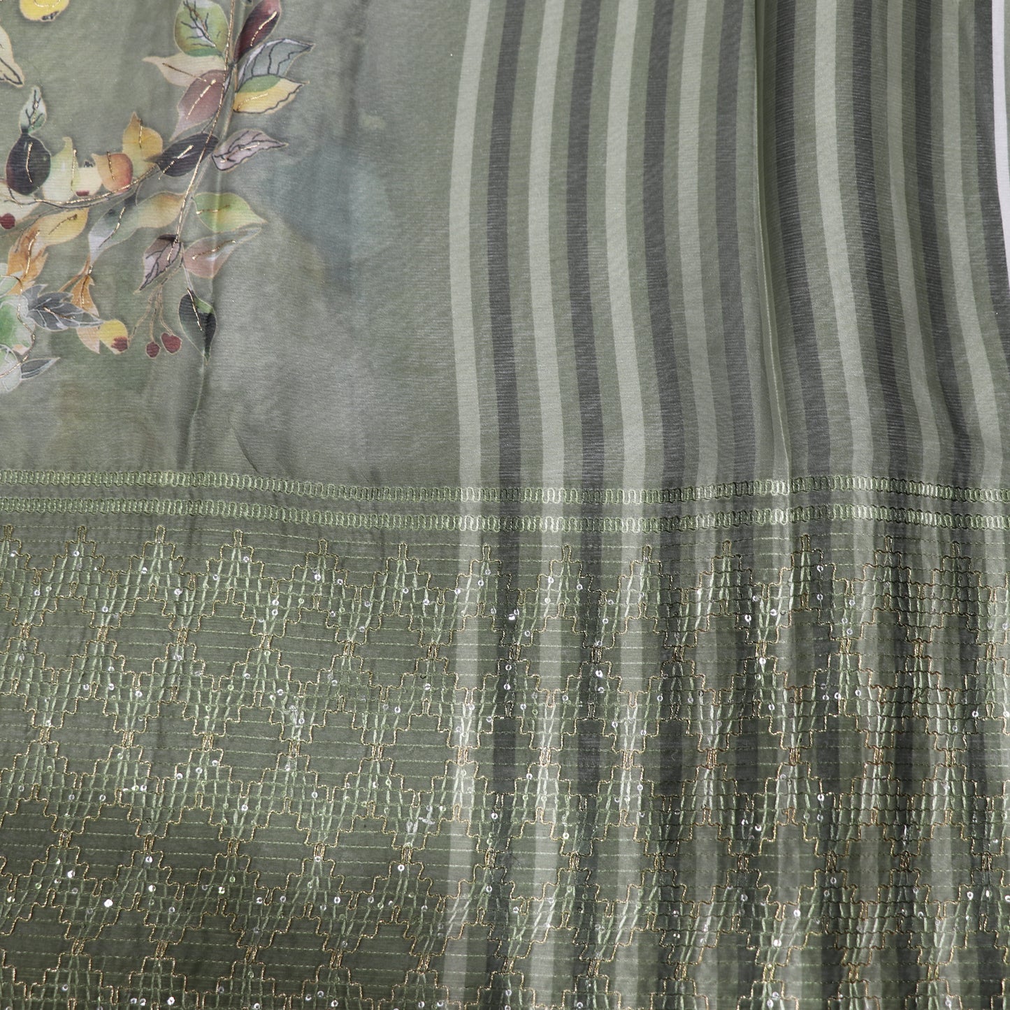 Fancy Saree Green Colour - Vaishali Silks