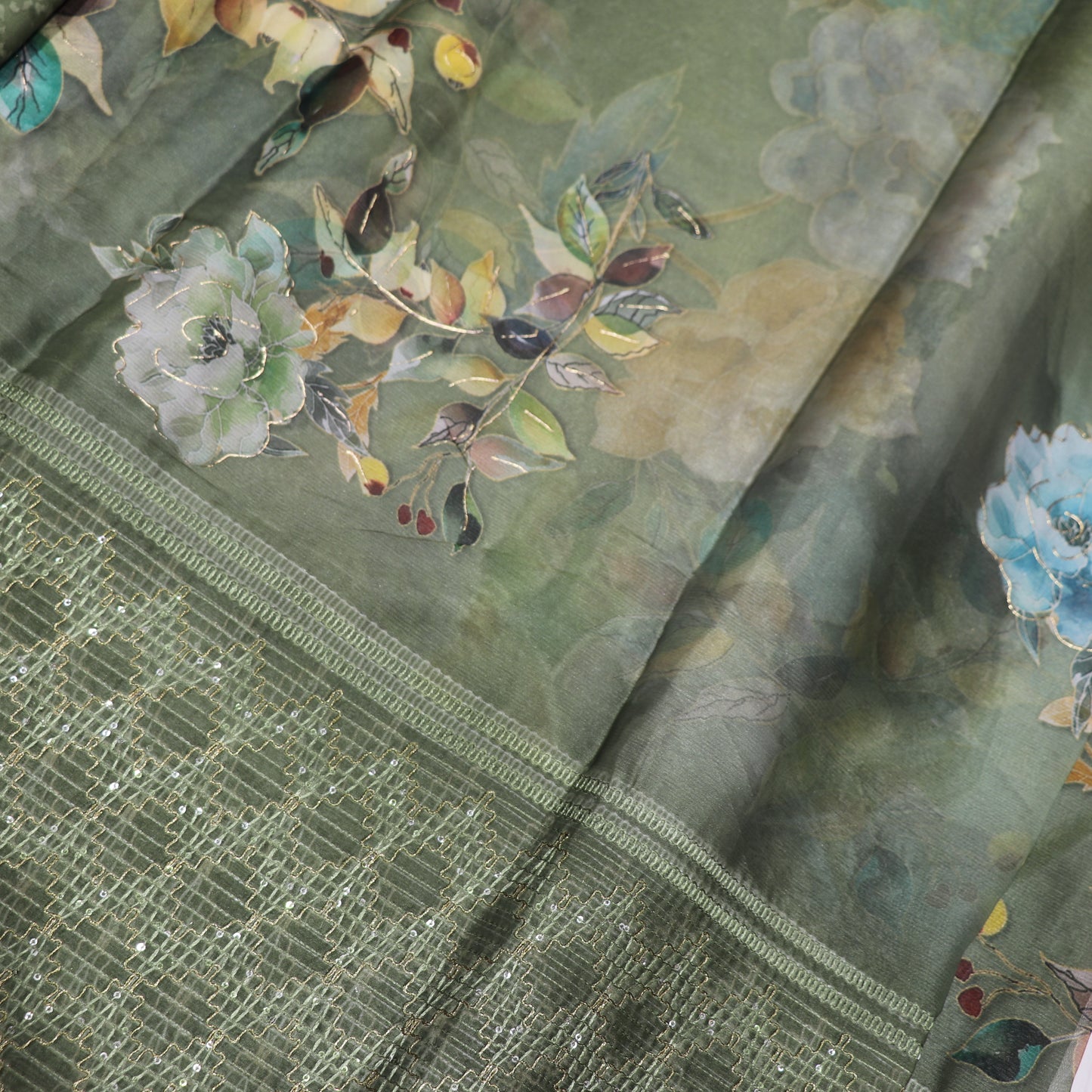 Fancy Saree Green Colour - Vaishali Silks