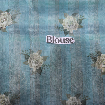Fancy Saree Sky  Blue  Colour - Vaishali Silks