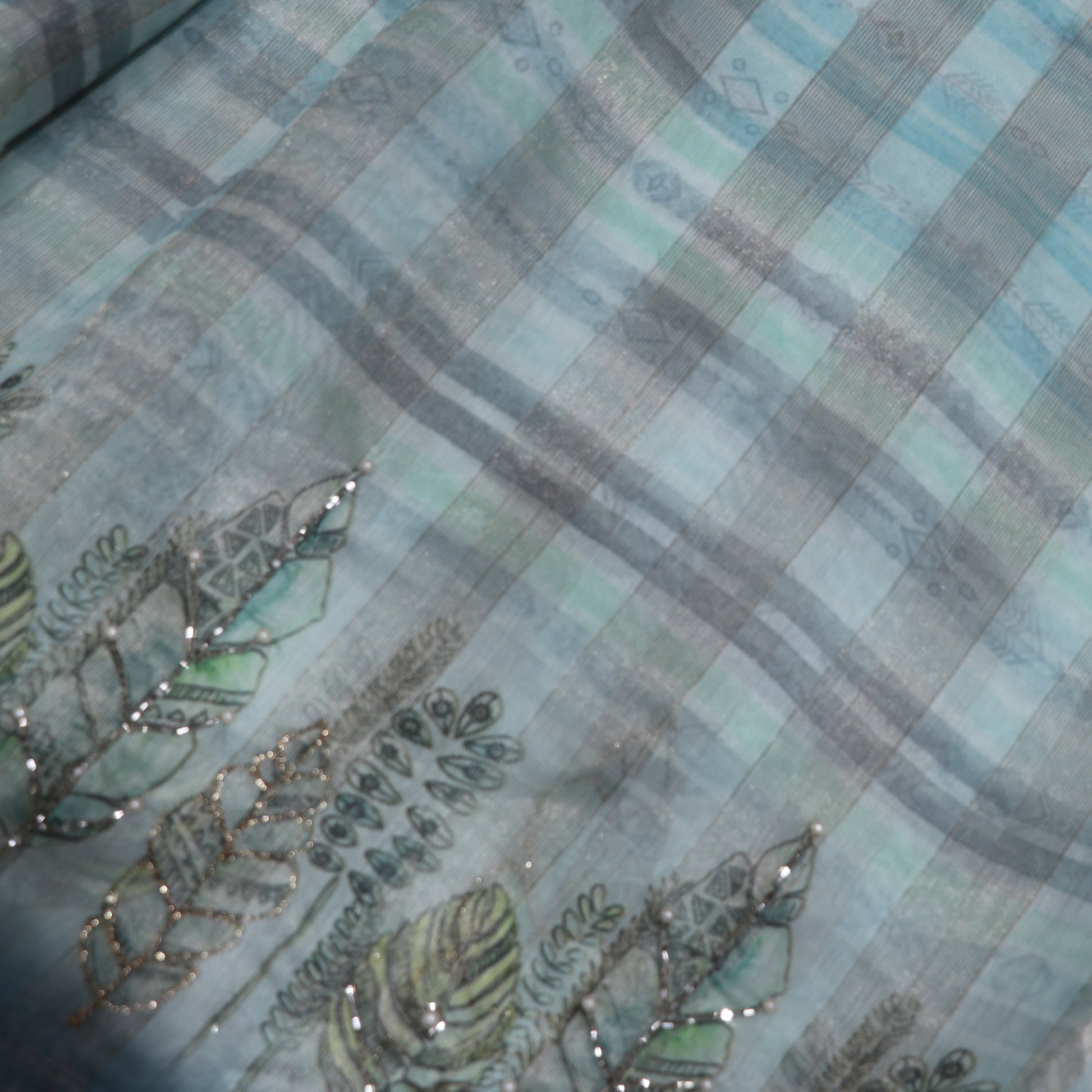 Fancy Saree Sky  Blue  Colour - Vaishali Silks
