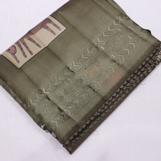 Fancy Saree Dark Green Colour - Vaishali Silks
