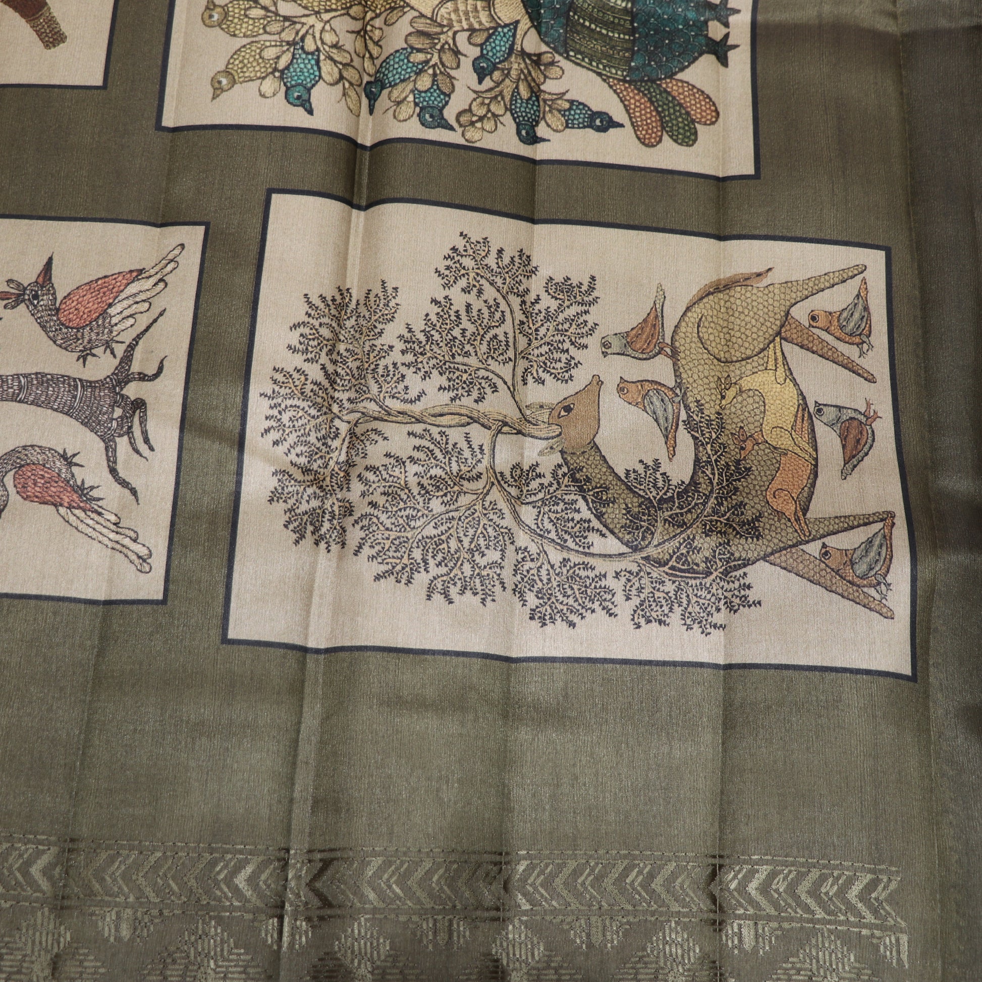 Fancy Saree Dark Green Colour - Vaishali Silks