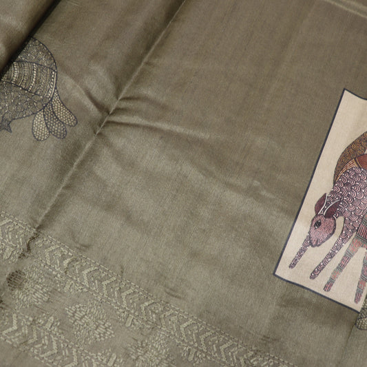 Fancy Saree Dark Green Colour - Vaishali Silks