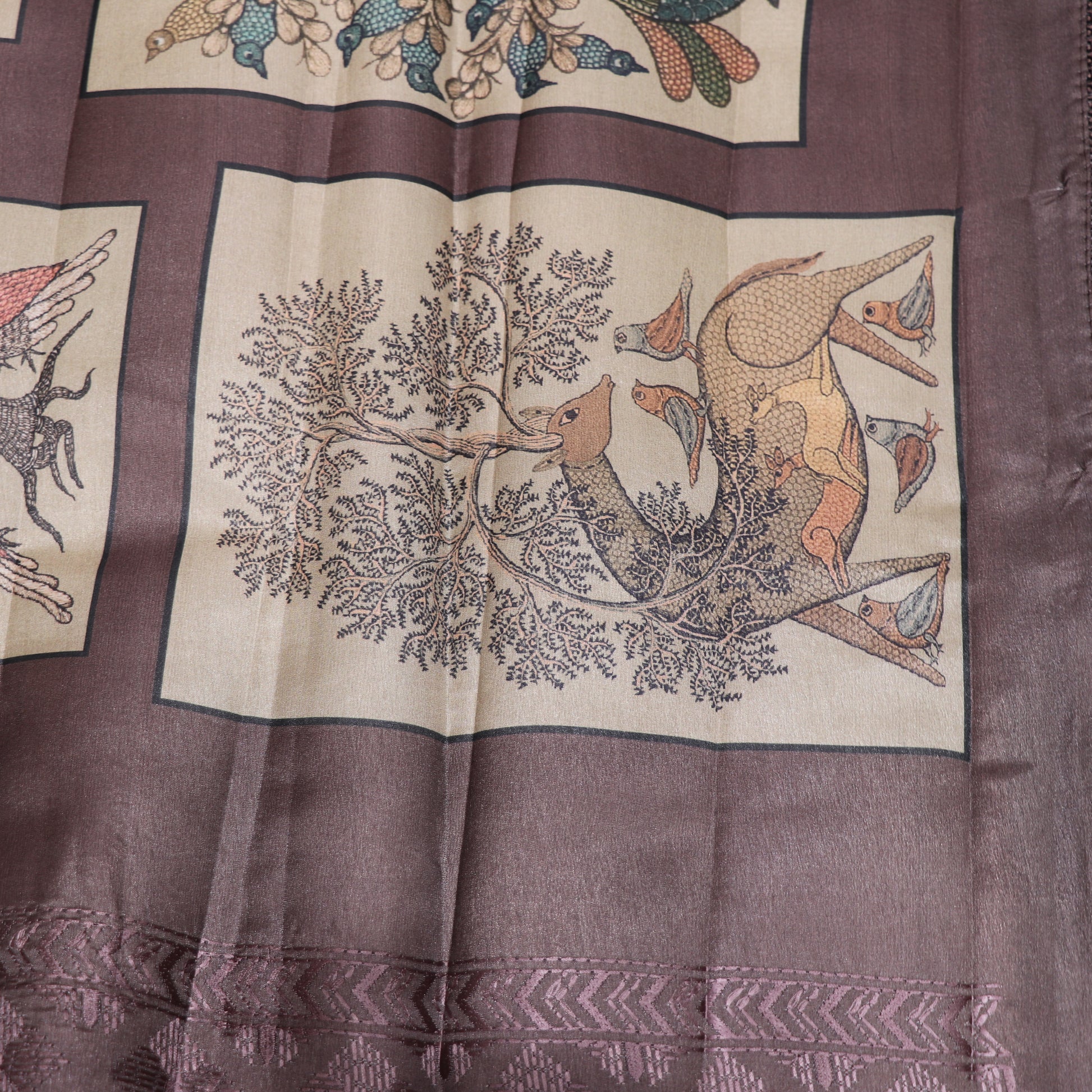 Fancy Saree  Brown Colour - Vaishali Silks