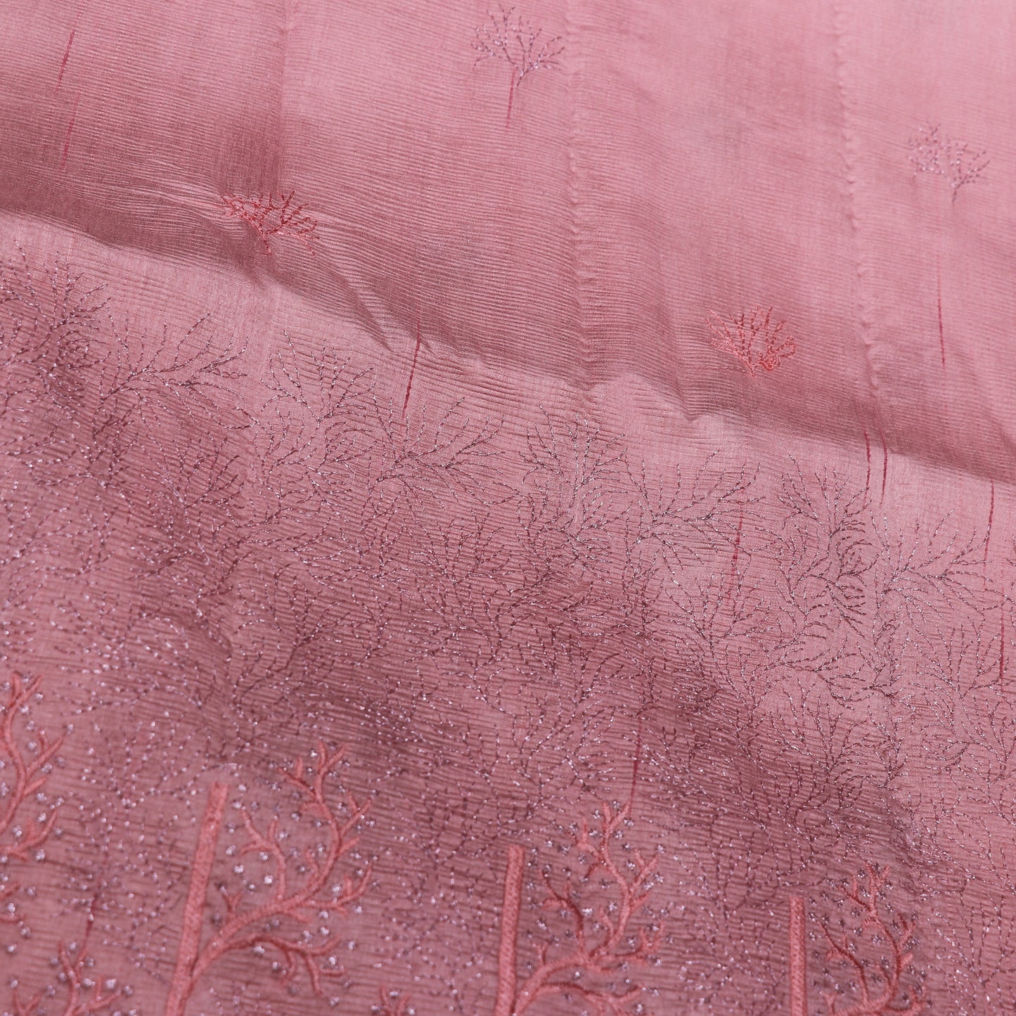 Fancy Saree Onion  Peach  coloua - Vaishali Silks