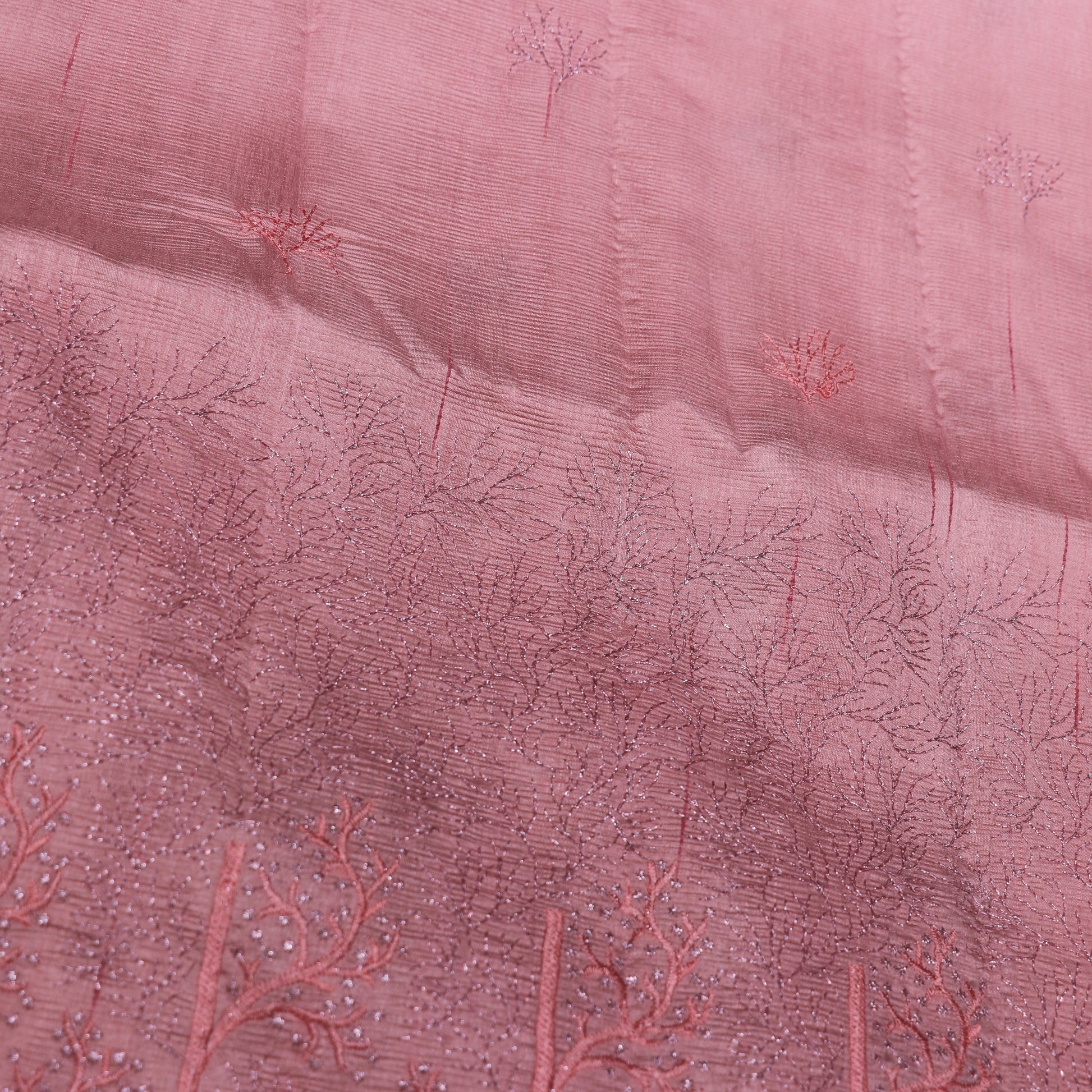 Fancy Saree Onion  Peach  coloua - Vaishali Silks
