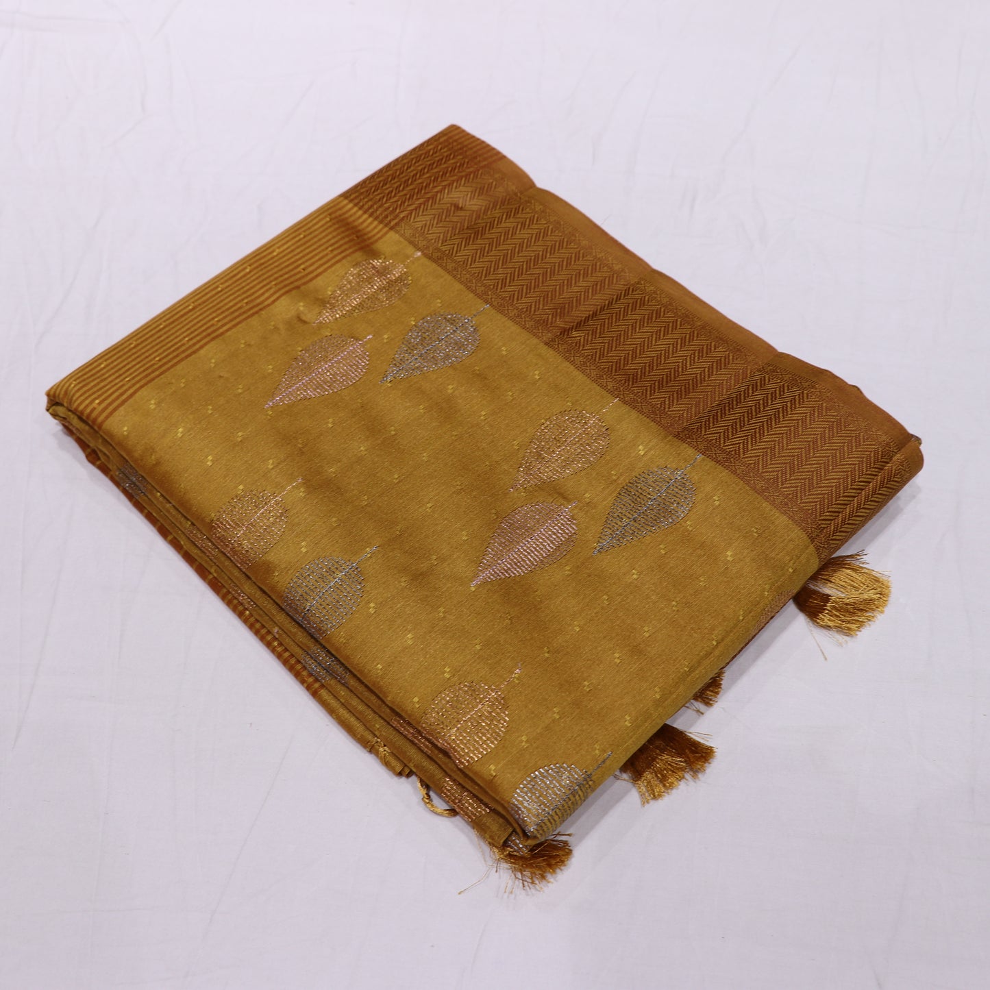 Fancy Saree   Musterd  Colour