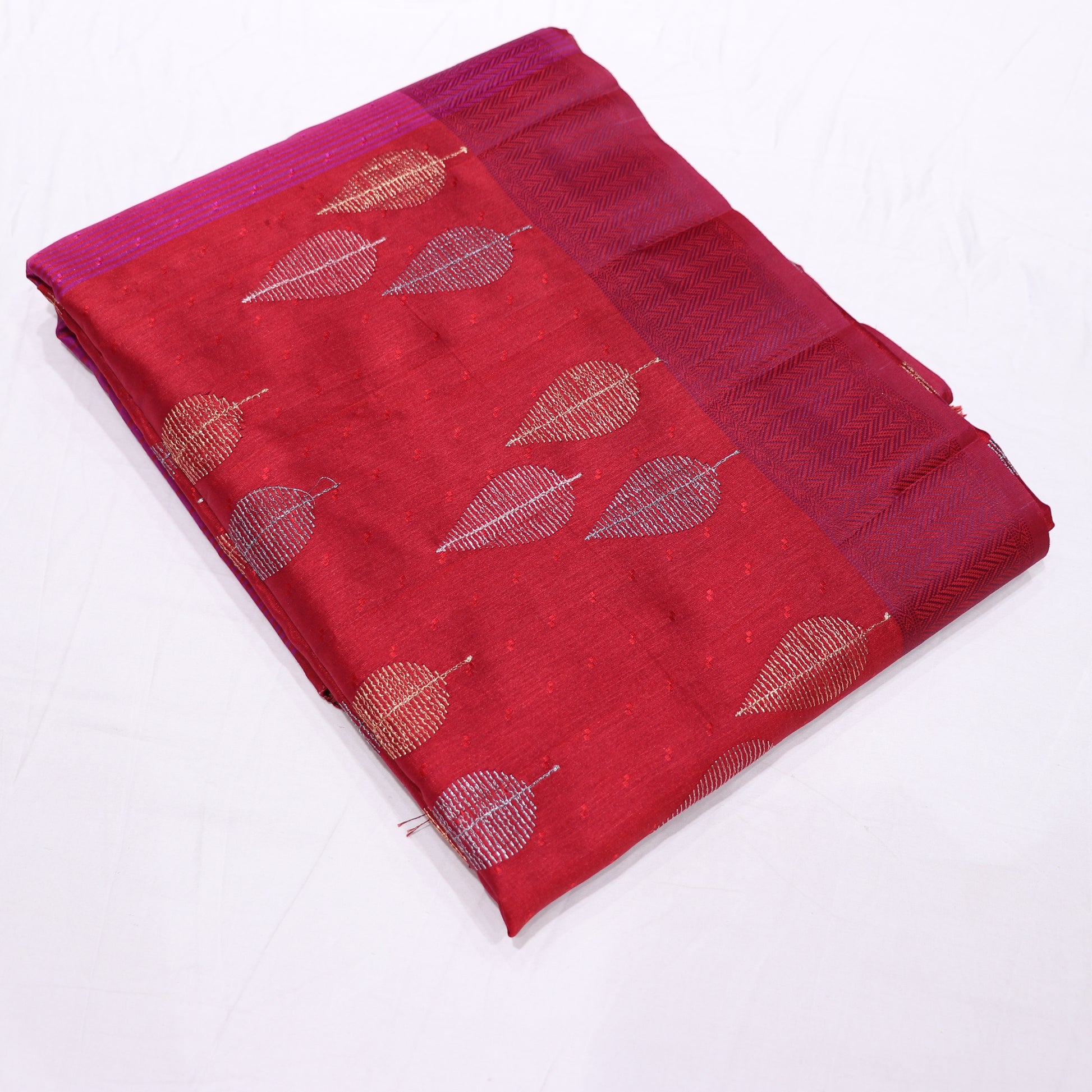 Fancy Saree   Red Colour - Vaishali Silks
