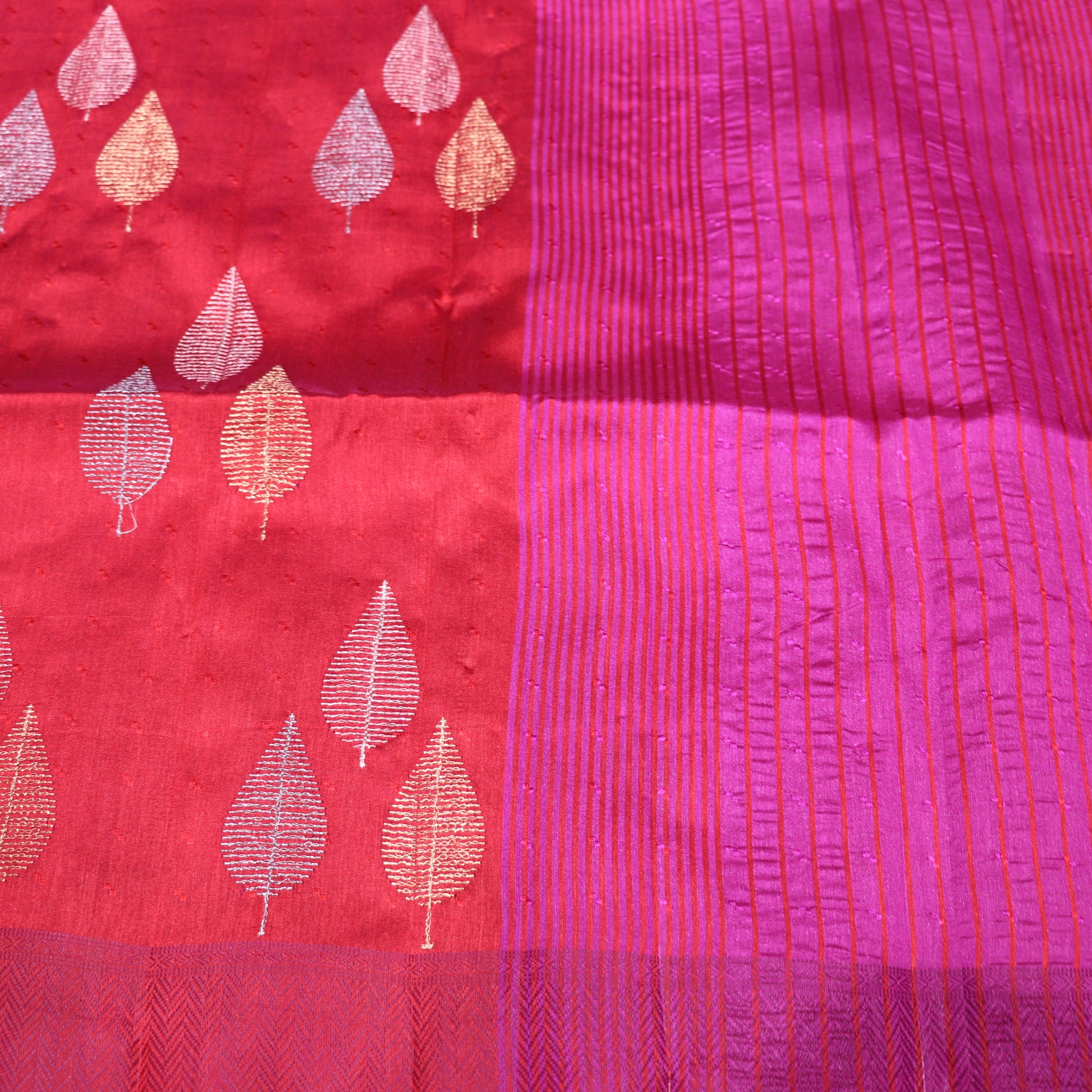 Fancy Saree   Red Colour - Vaishali Silks