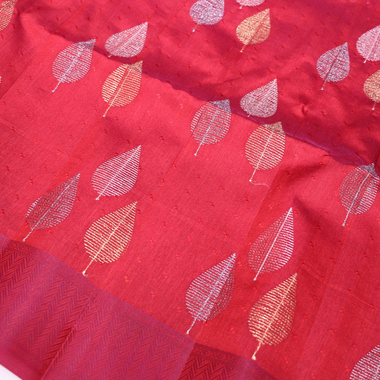 Fancy Saree   Red Colour - Vaishali Silks