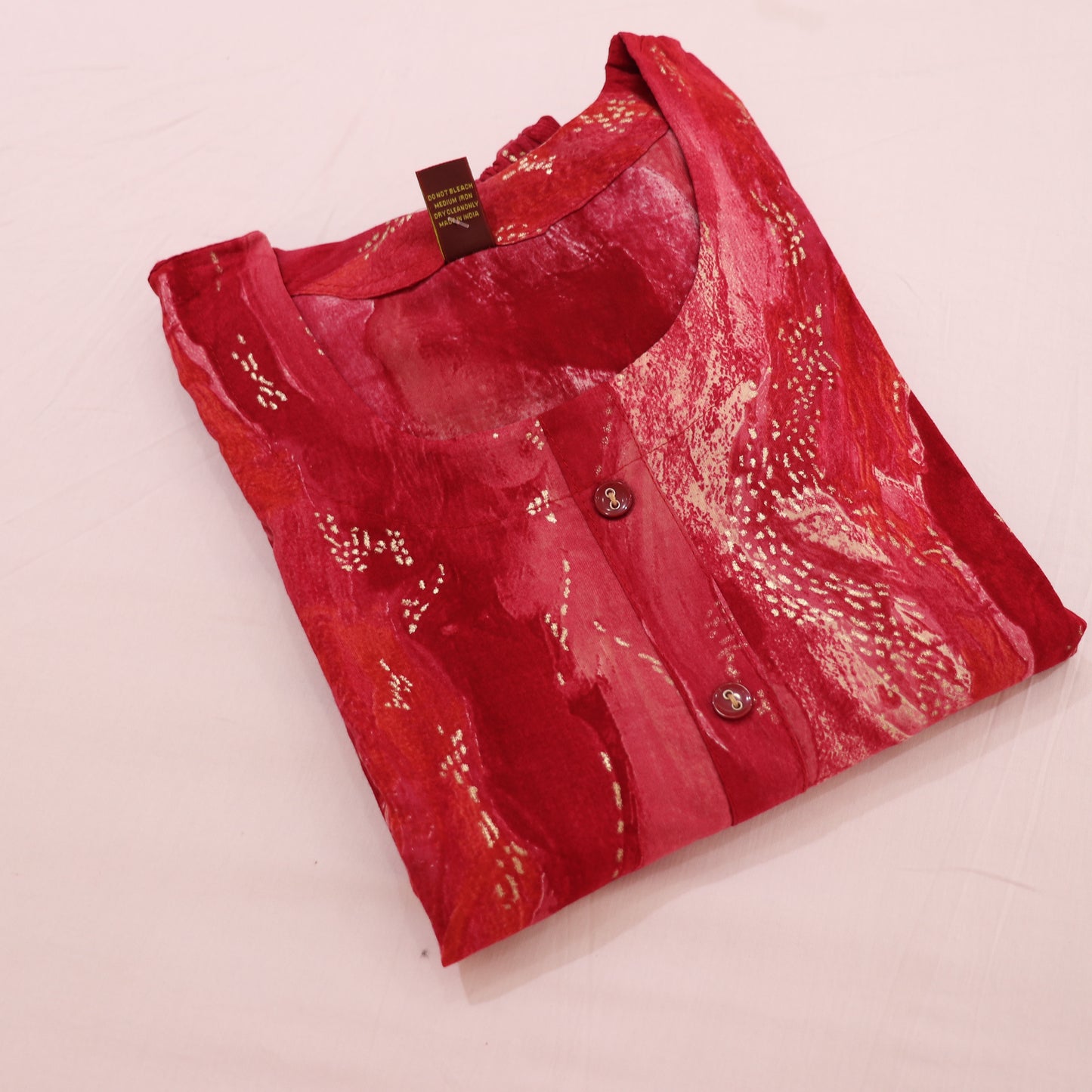 Short  Top  Red Colour - Vaishali Silks
