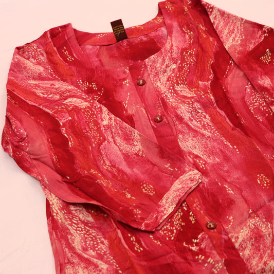 Short  Top  Red Colour - Vaishali Silks