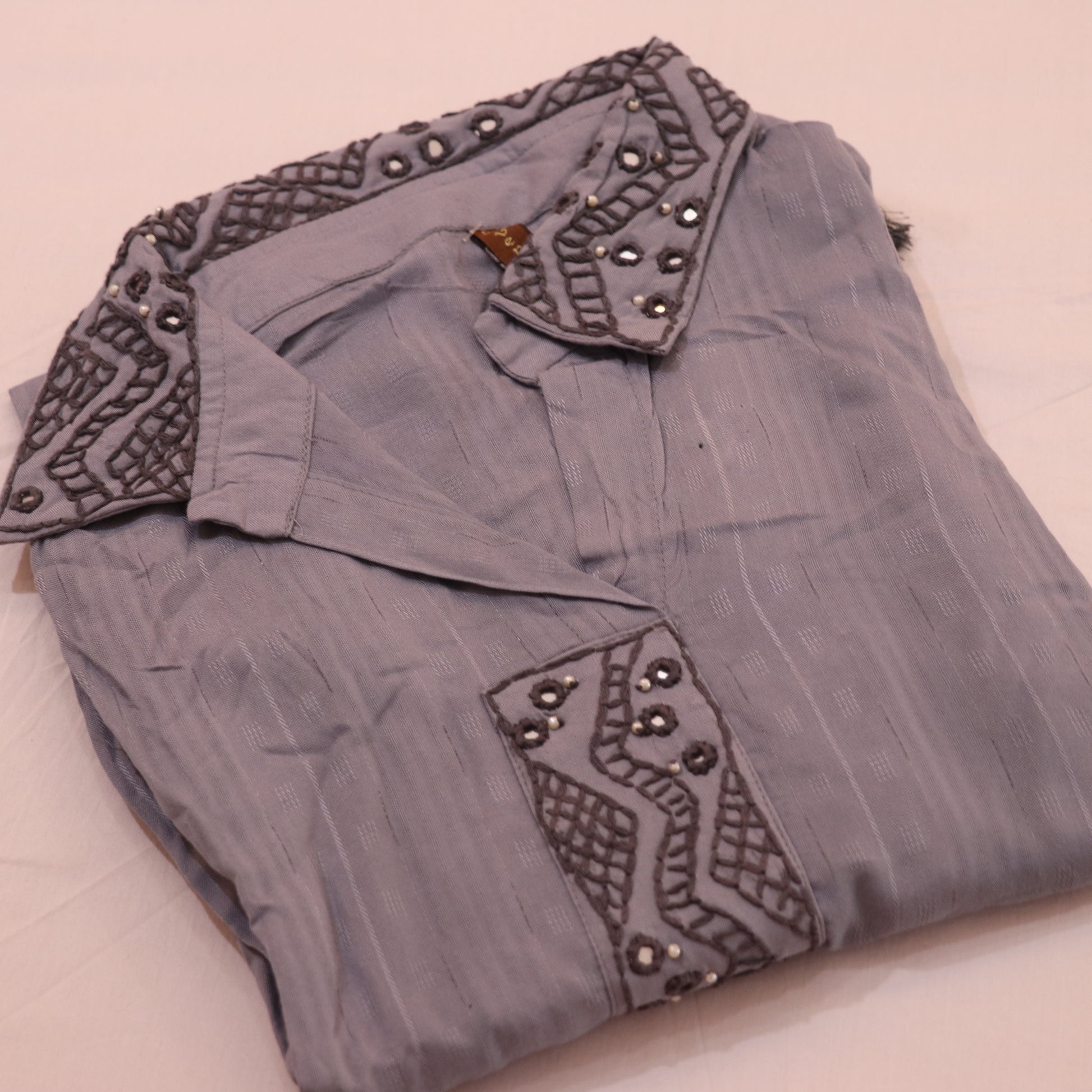 Short  Top Gray Colour - Vaishali Silks