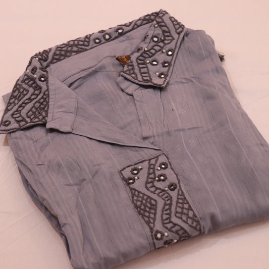 Short  Top Gray Colour - Vaishali Silks