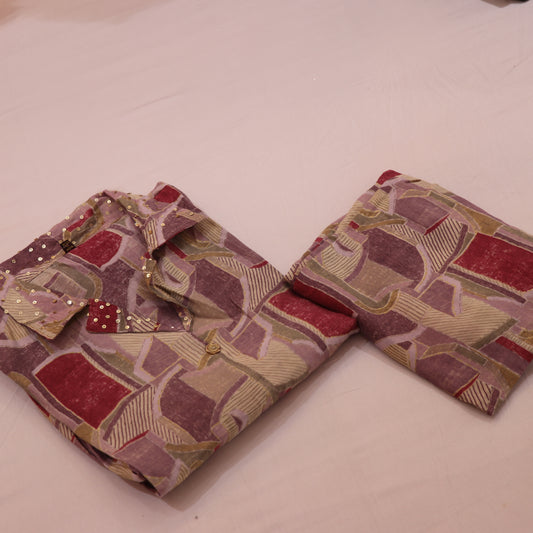 Short  Top   Violet Colour - Vaishali Silks