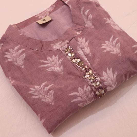 Short  Top   Lavendor Colour - Vaishali Silks
