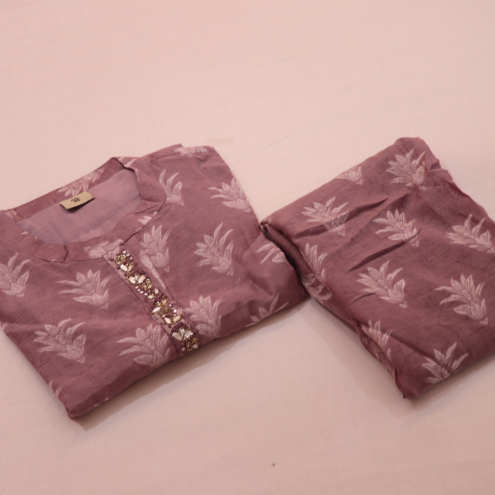 Short  Top   Lavendor Colour - Vaishali Silks