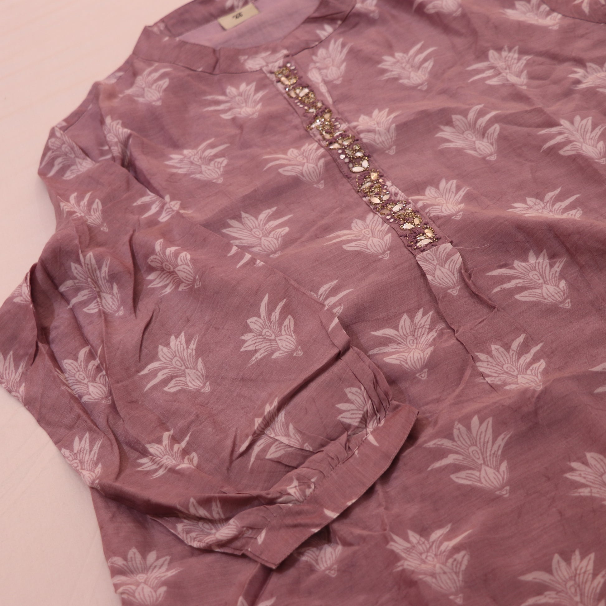 Short  Top   Lavendor Colour - Vaishali Silks