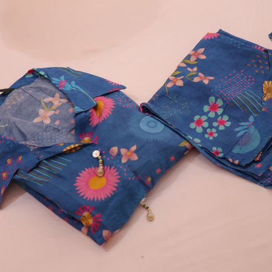 Short  Top  Blue  Colour - Vaishali Silks