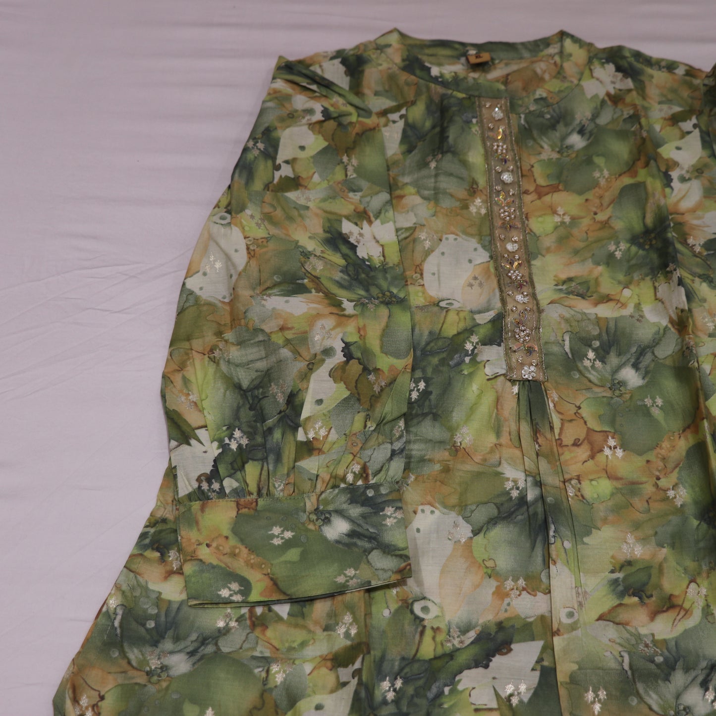 Short  Top  Green Colour - Vaishali Silks