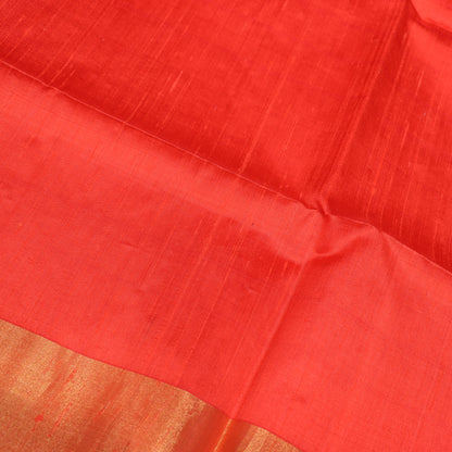 Raw  Silk  Orange  Colour - Vaishali Silks