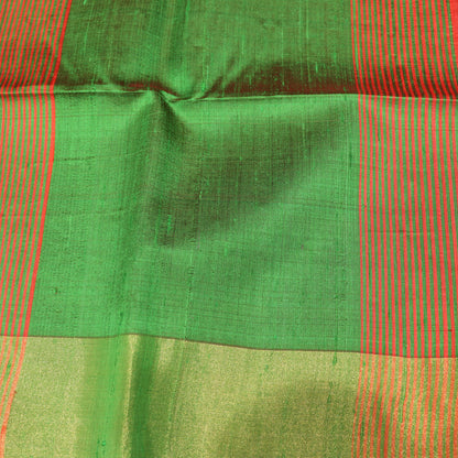 Raw  Silk  Orange  Colour - Vaishali Silks