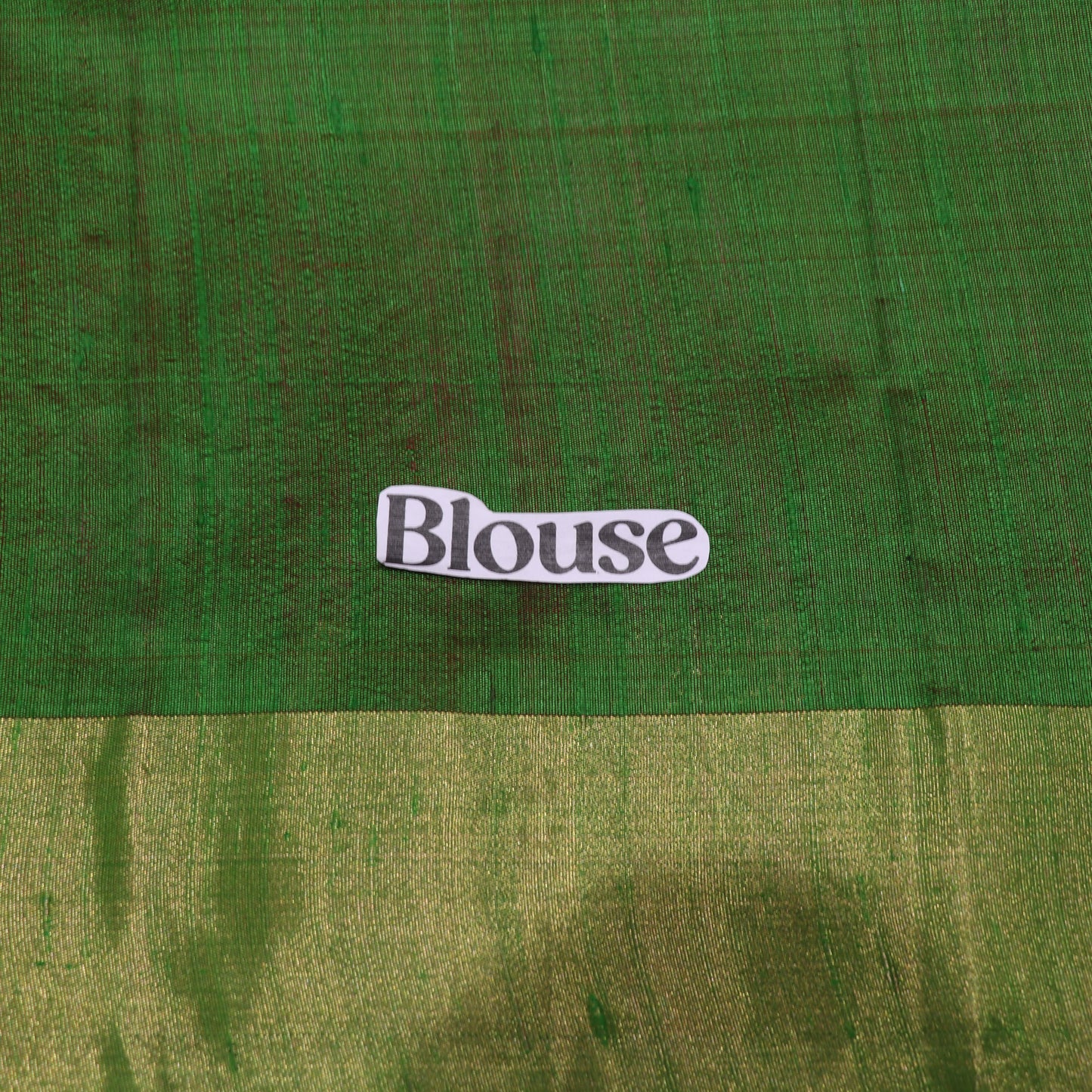 Raw Silk PInk  with Green  colour - Vaishali Silks