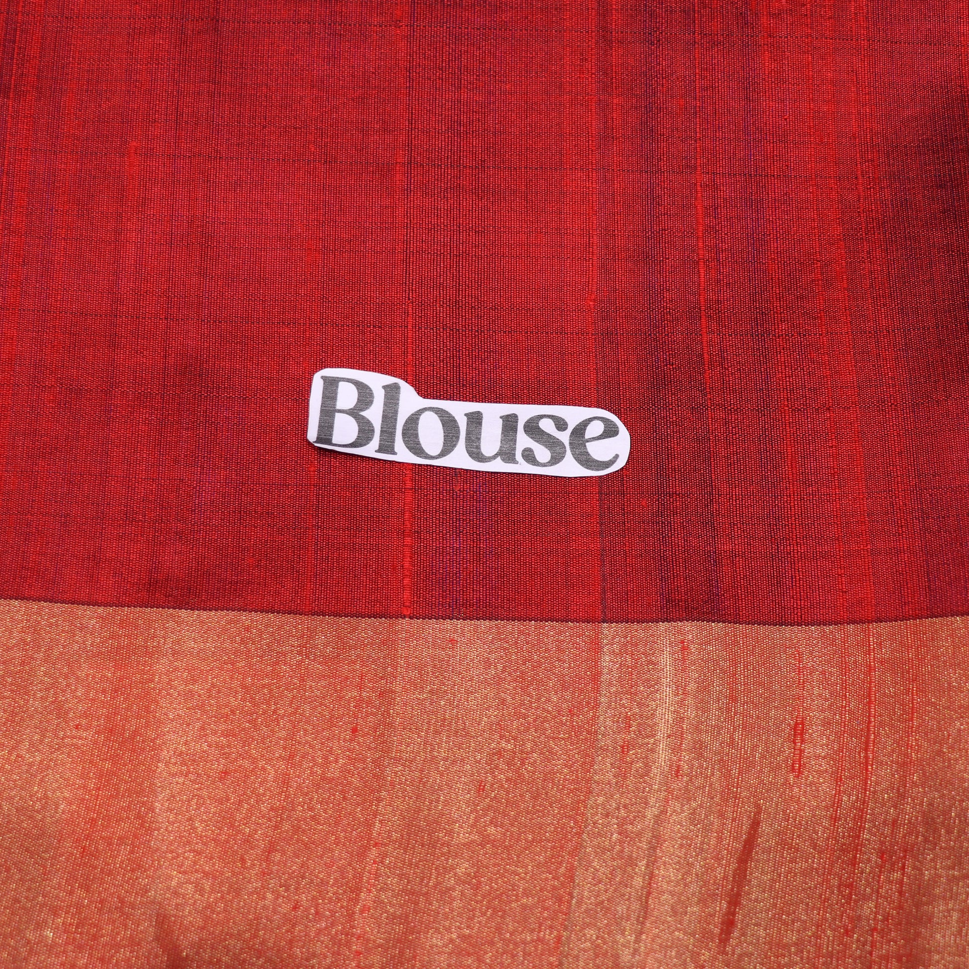 Raw Silk Blue With Orange  Colour - Vaishali Silks
