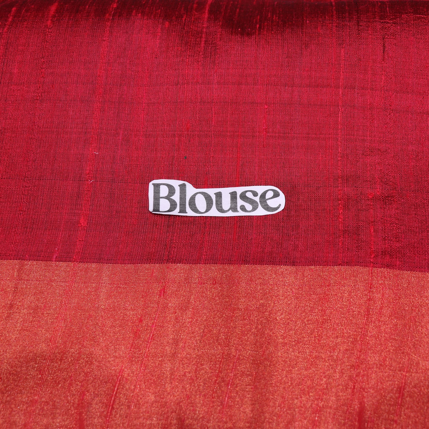 Raw Silk Green  With  Red  Colour - Vaishali Silks