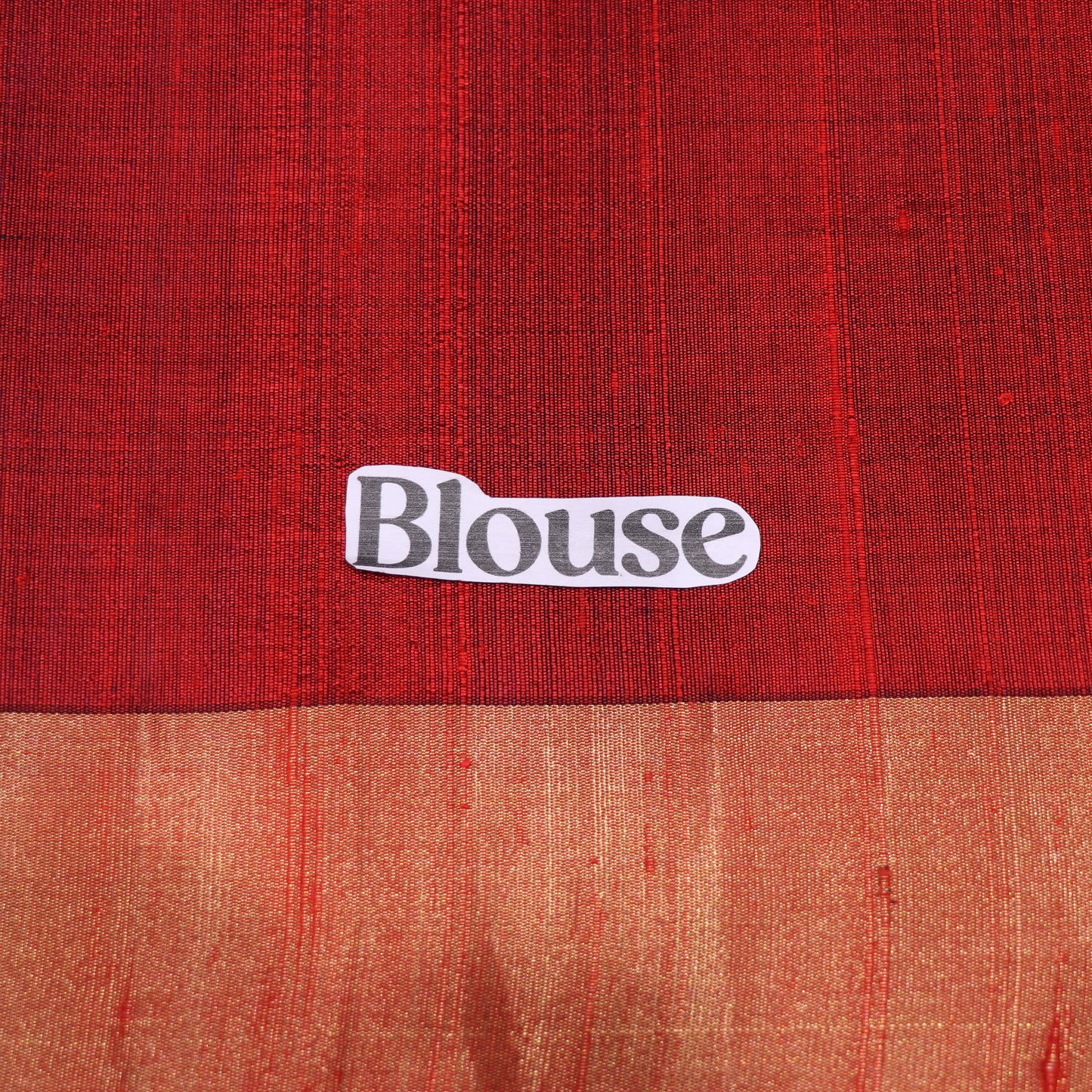 Raw Silk  Blue With Onange Colour - Vaishali Silks