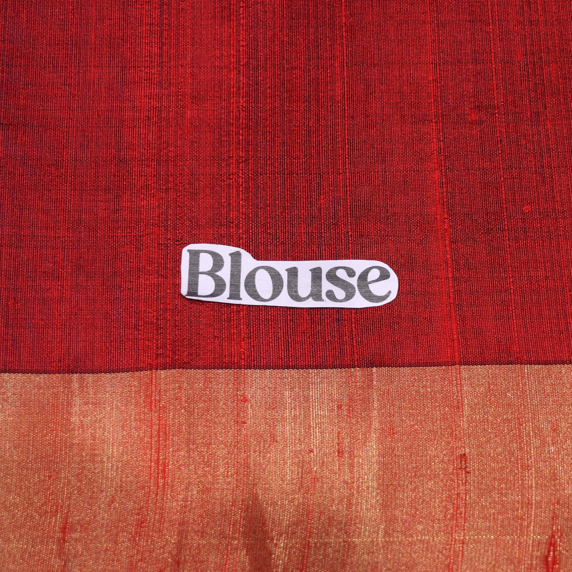 Raw Silk  Blue With Onange Colour - Vaishali Silks