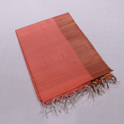 Raw Silk Peach With  Sky Blue Colour - Vaishali Silks