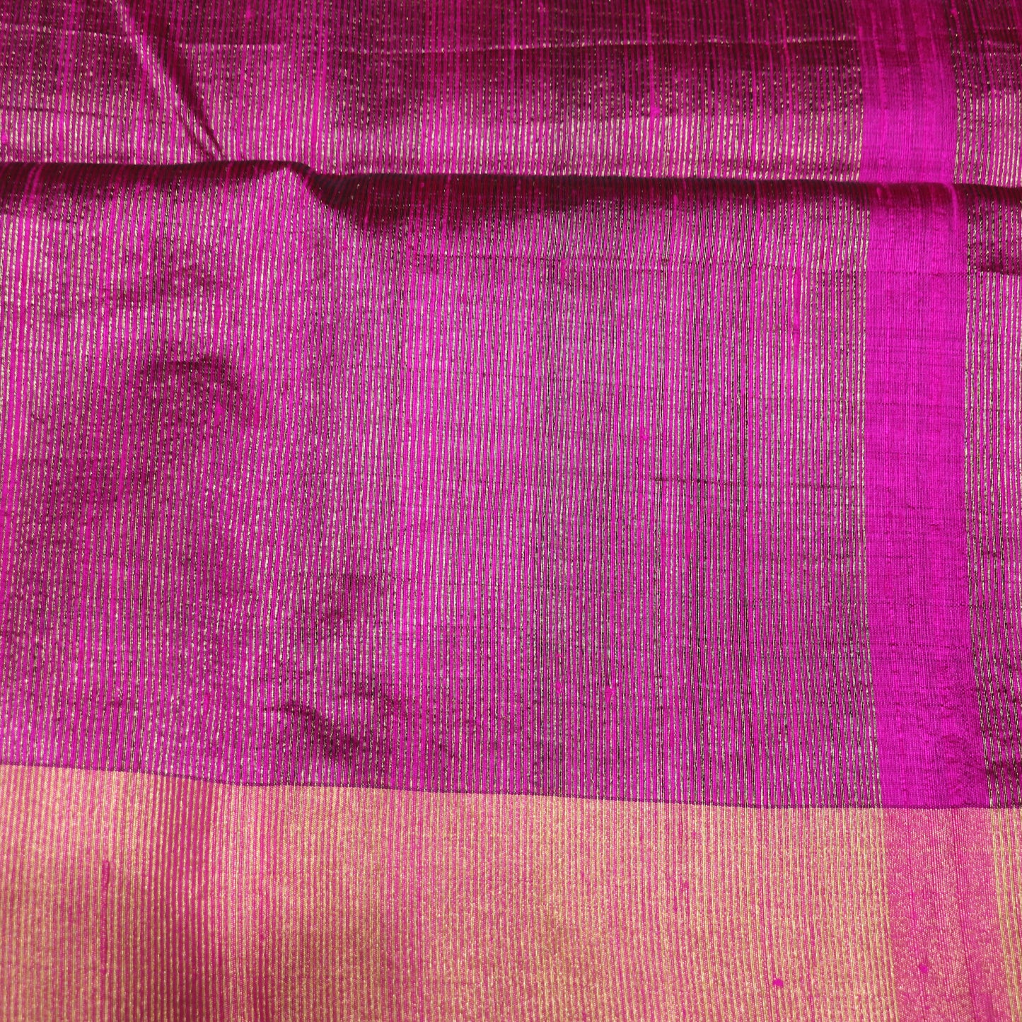 Raw Silk Blue  With  Pink Colour - Vaishali Silks