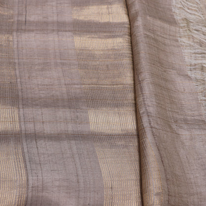 Tussar half  White Kalam kari Saree - Vaishali Silks
